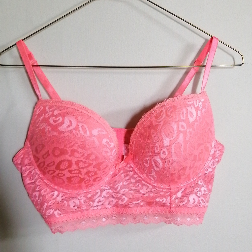 Elegant Pink Lace Women's Bra